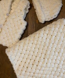 Handmade Premium Baby Chenille Set - Vest, Hat, and Blanket